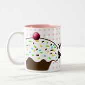Niedliche Cupcakes Zweifarbige Tasse (Links)