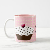 Niedliche Cupcakes Zweifarbige Tasse (Links)
