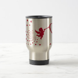 Niedliche Cupid & Hearts Travel Mug Reisebecher