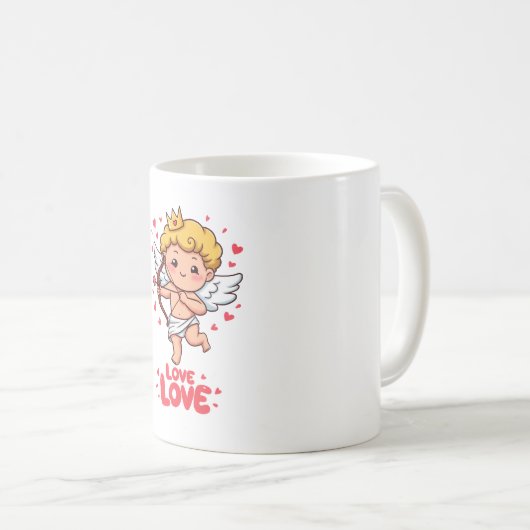 Niedliche Cupid-Liebe Kaffeetasse (VorderseiteRechts)