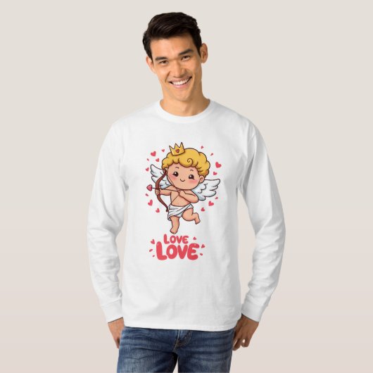 Niedliche Cupid-Liebe T-Shirt (Vorne ganz)