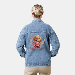 Niedliche Cupid University Bubblegum Angel Ästheti Jeansjacke