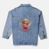 Niedliche Cupid University Bubblegum Angel Ästheti Jeansjacke (Rückseite)