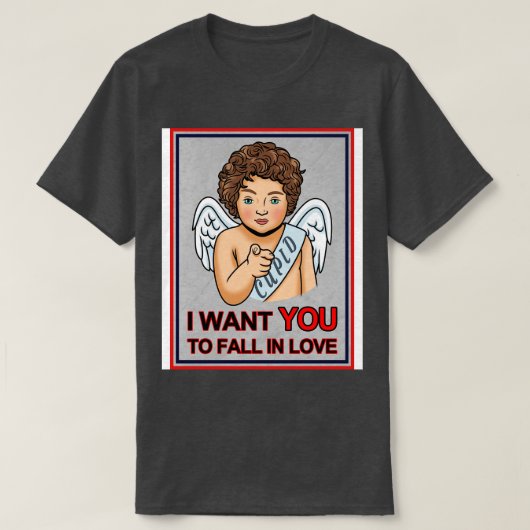 Niedliche Cupid Valentine Liebe Ich Wollte Ihnen V T-Shirt (Design vorne)