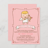 Niedliche Cupid-Valentinstag-Party Einladungen (Vorne/Hinten)