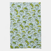 Niedliche Curly Chameleon Reptile Geschirrtuch (Vertikal)