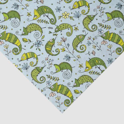 Niedliche Curly Chameleon Reptile Seidenpapier (Ausschnitt)