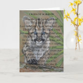 niedliche Custenkätzchen Karte (Gelbe Blume)