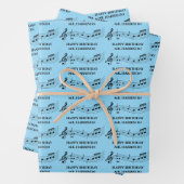 Niedliche Custom Band Lehrer Musiknoten Blue Birth Geschenkpapier Set (Beispiel)