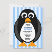 Niedliche Custom Birthday Party Penguin Invite - B Einladung (Vorderseite)