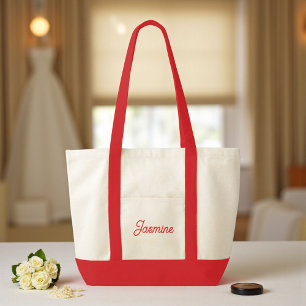 Niedliche Custom Bridesmaid Geschenk Red Tragetasche