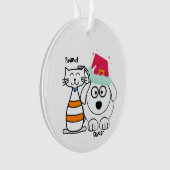 Niedliche Custom Cat & Dog Weihnachten Ornament (Vorderseite)