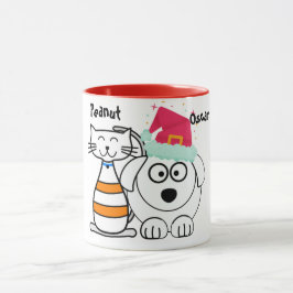 Niedliche Custom Cat & Dog Weihnachtszeit Tasse