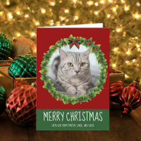 Niedliche Custom Cat Frohe Weihnachtsfeier Red Hol