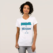 Niedliche Custom Hebrew Ima - Jüdische Mama T-Shirt (Vorne ganz)