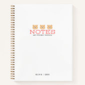 Niedliche Custom Kawaii Bärennotizen Doodles Notizblock (Vorderseite)