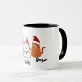 Niedliche Custom Kitty Cat Weihnachtsfeier Tasse (VorderseiteRechts)
