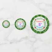 Niedliche Custom Ladybug & Leaf 5. Geburtstag Konfetti (Rückseiten)