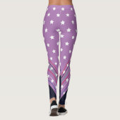 Niedliche Custom Lila Super Hero Juni 4. Juli Leggings (Rückseite)
