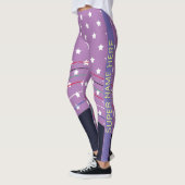 Niedliche Custom Lila Super Hero Juni 4. Juli Leggings (Links)