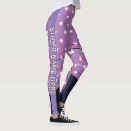Niedliche Custom Lila Super Hero Juni 4. Juli Leggings