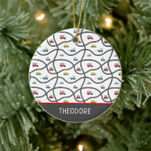 Niedliche Custom Little Boy's Name Auto Weihnachte