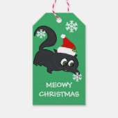 Niedliche Custom Meowy Weihnachts-Geschenktasten T Geschenkanhänger (Vorderseite)