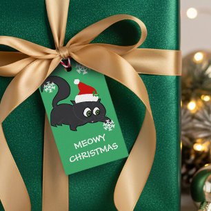 Niedliche Custom Meowy Weihnachts-Geschenktasten T Geschenkanhänger