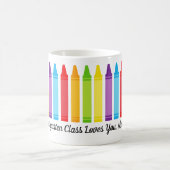 Niedliche Custom School Teacher Crayon Kaffeetasse (Mittel)