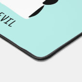 Niedliche Custom Schwarz-weiß Tuxedo Cats Aqua Blu Schreibtischunterlage (Ecke)