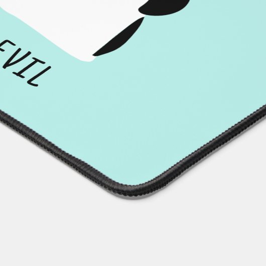 Niedliche Custom Schwarz-weiß Tuxedo Cats Aqua Blu Schreibtischunterlage (Ecke)