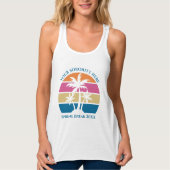Niedliche Custom Spring Break Beach Palm Tree Stud Tank Top (Vorderseite)