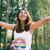 Niedliche Custom Spring Break Beach Palm Tree Stud Tank Top