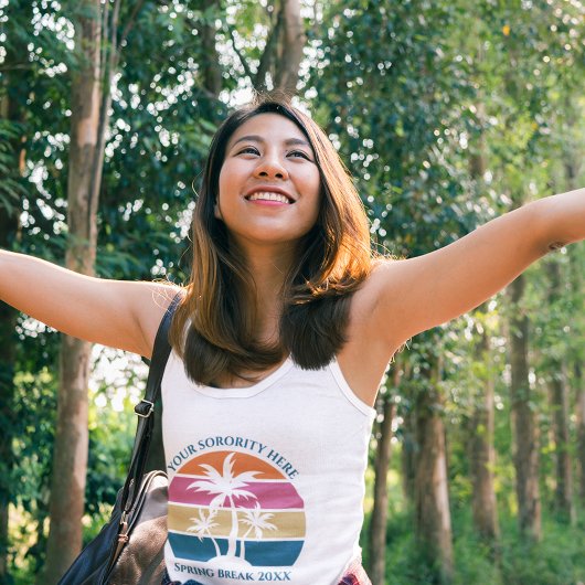 Niedliche Custom Spring Break Beach Palm Tree Stud Tank Top