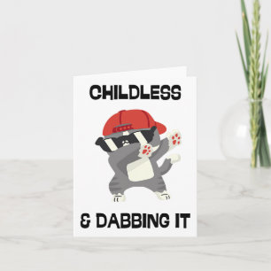 Niedliche Dabbing-Katze für kinderlose Lady Harris Karte