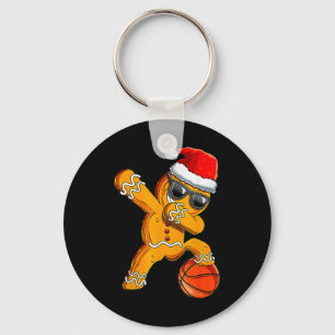 Niedliche Dabbing Weihnachten Gingerbret Cool Bask Schlüsselanhänger