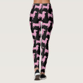 Niedliche Dackel aus kleinen rosa Herzen Leggings (Rückseite)