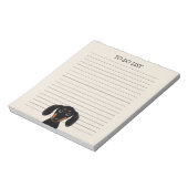Niedliche Dackel Black and Tan | DACKEL Notizblock (Rotiert)