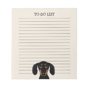 Niedliche Dackel Black and Tan   DACKEL Notizblock