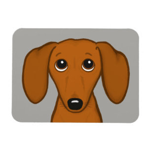 Niedliche Dackel   Cartoon Dackel Hund Magnet