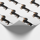 Niedliche Dackel - Dackel-Hund Geschenkpapier (Ecke)