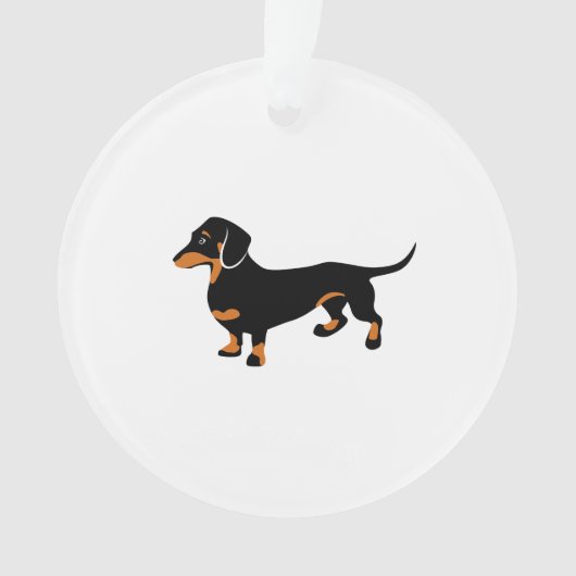 Niedliche Dackel - Dackel-Hund Ornament (Vorderseite)