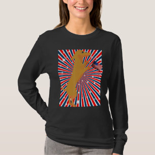 Niedliche Dackel Dackel Hund Patriotische Feier T-Shirt