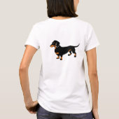 Niedliche Dackel - Dackel-Hund T-Shirt (Rückseite)
