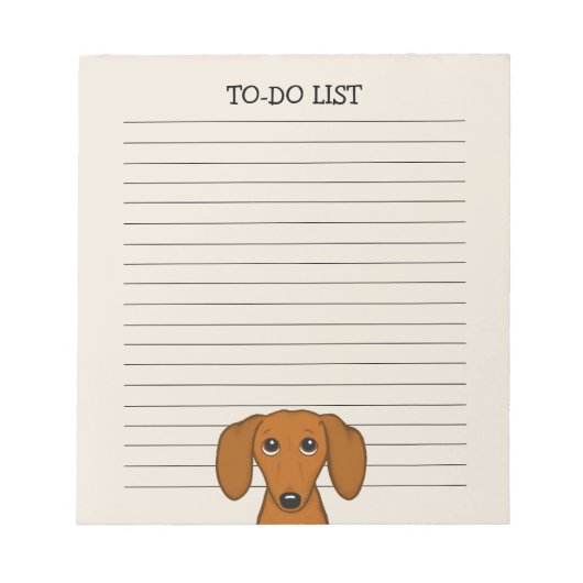 Niedliche Dackel Dackel Hund Weiner Hund Lover Lin Notizblock (Vorderseite)