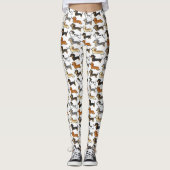 Niedliche Dackel Dackel Hunde individuell anpassba Leggings (Vorderseite)