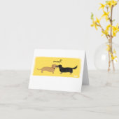 Niedliche Dackel | Dackel Hunde Liebe Card Karte (Gelbe Blume)