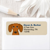 Niedliche Dackel | Dackel Hunde Rücksendeadressen- (Insitu)