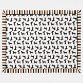 Niedliche Dackel-Dackel-Muster-Decke Fleecedecke (Vorderseite (Horizontal))