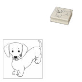 Niedliche Dackel Dackel Welpen Hund Gummi Briefmar Gummistempel (Stempel)